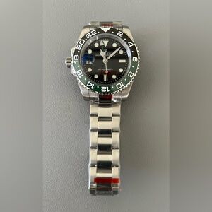 Men’s Luxury GMT Style Automatic Stainless Steel Watch “Sprite” Colorway 41mm